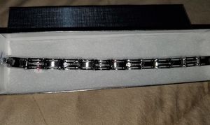 Men's Diamond Bracelet in Stainless Steel